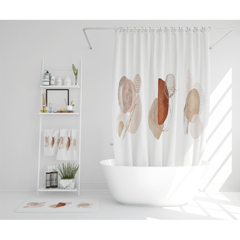 Nazeerah Polyester Shower Curtain Set