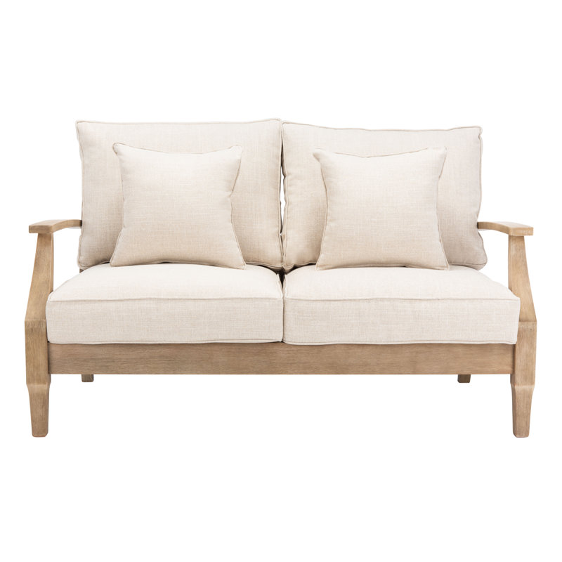 Causeuse avec coussins Samya, Naturel / Beige