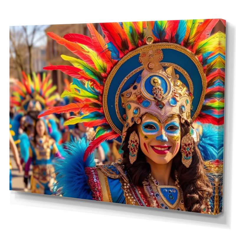 «New Orleans Mardi Gras Celebrations I», reproduction sur toile, H 24 po x l 32 po x P 1 po, Toile tendue