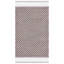 Tapis beige / noir en coton tissé à plat à la main Avril-5295431