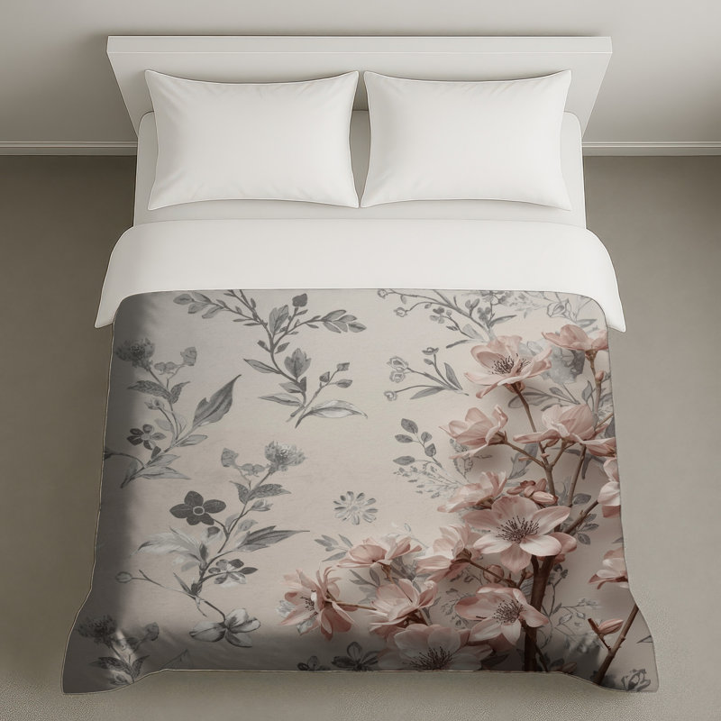 Housses de couette branche de cerisier rose, Queen