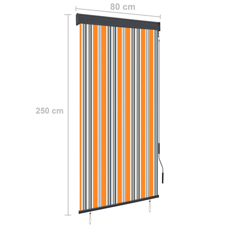 Outdoor Semi Sheer Roller Blind, 250 cm L x 80  cm W