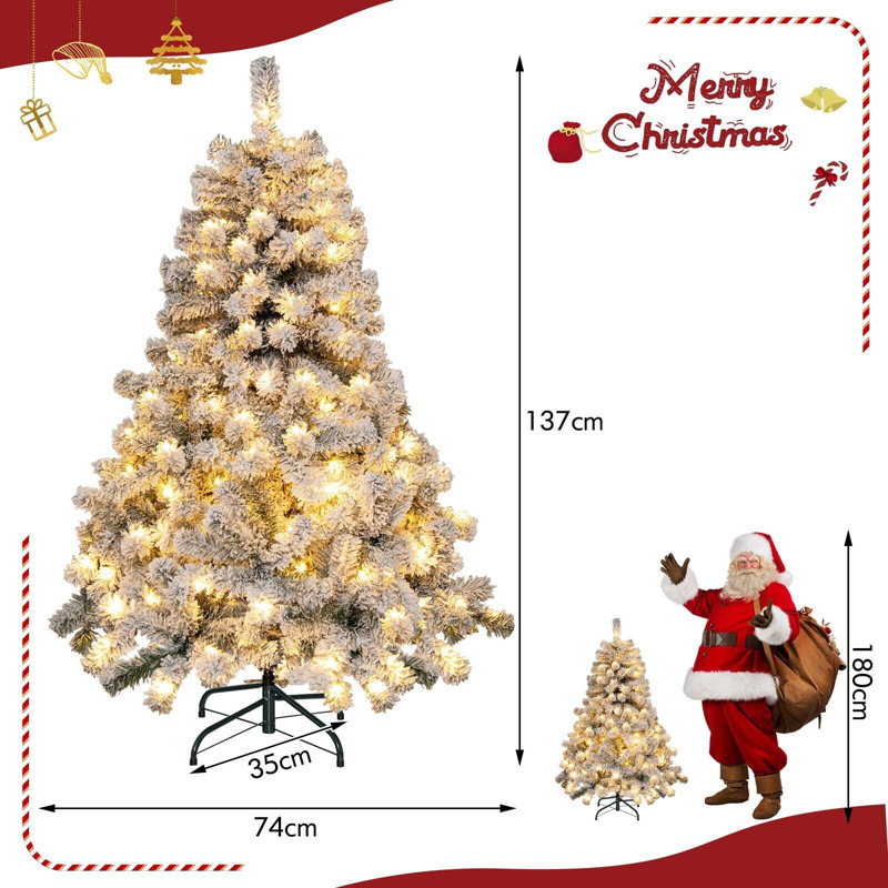 137cm Lighted Artificial Christmas Tree