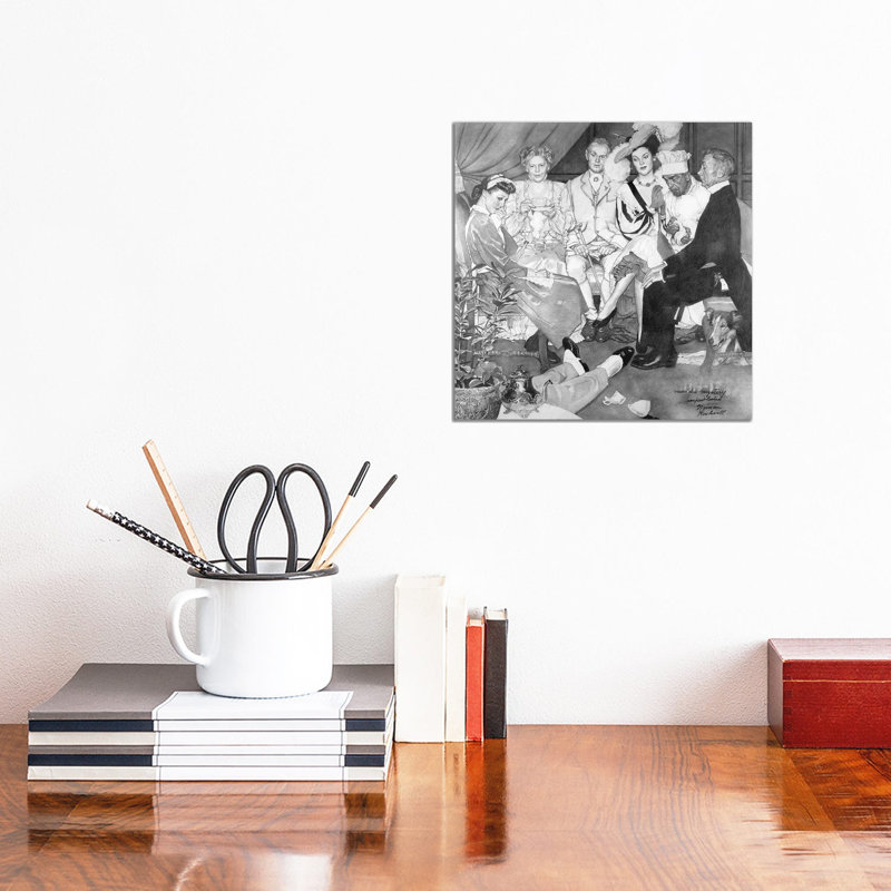 Murder Mystery by Norman Rockwell - Wrapped Canvas Print, 30.48 cm H x 30.48 cm W