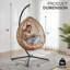 Fauteuil rond suspendu avec support - naturel