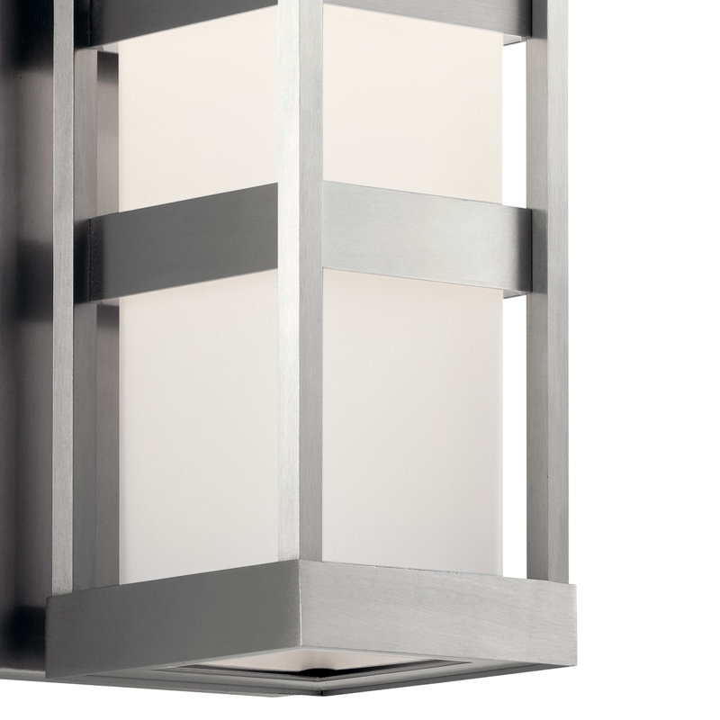 DEL murale d'extérieur Calixte, H 18,5 po x l 7 po x P 7,5 po, Aluminium brossé