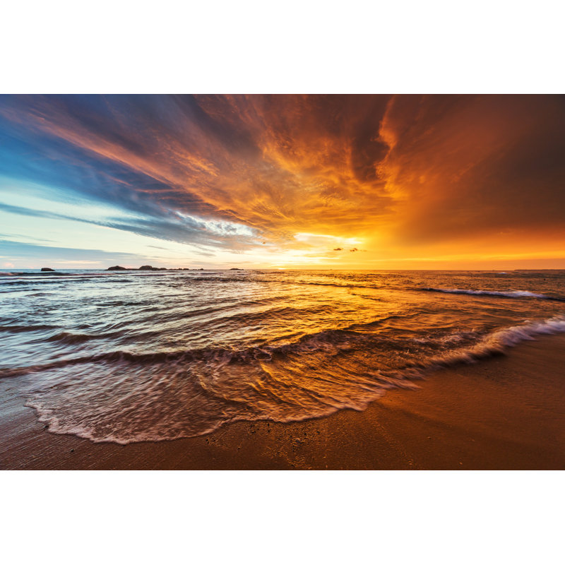 Sunset Over Indian Ocean by Danilovi - Wrapped Canvas Print, 61cm H x 91cm W
