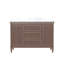 Ensemble de meuble-lavabo simple autoportant 48 po avec comptoir blanc Carrara, texture cannelée, entièrement assemblé-1489818498