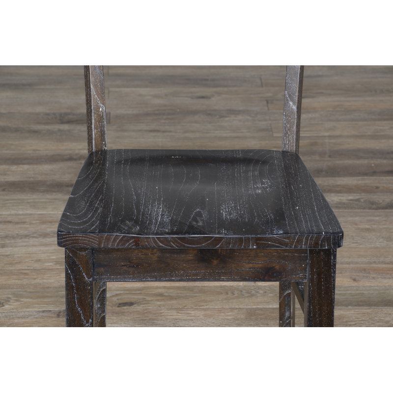 Chaise d'appoint à dossier échelle en brun