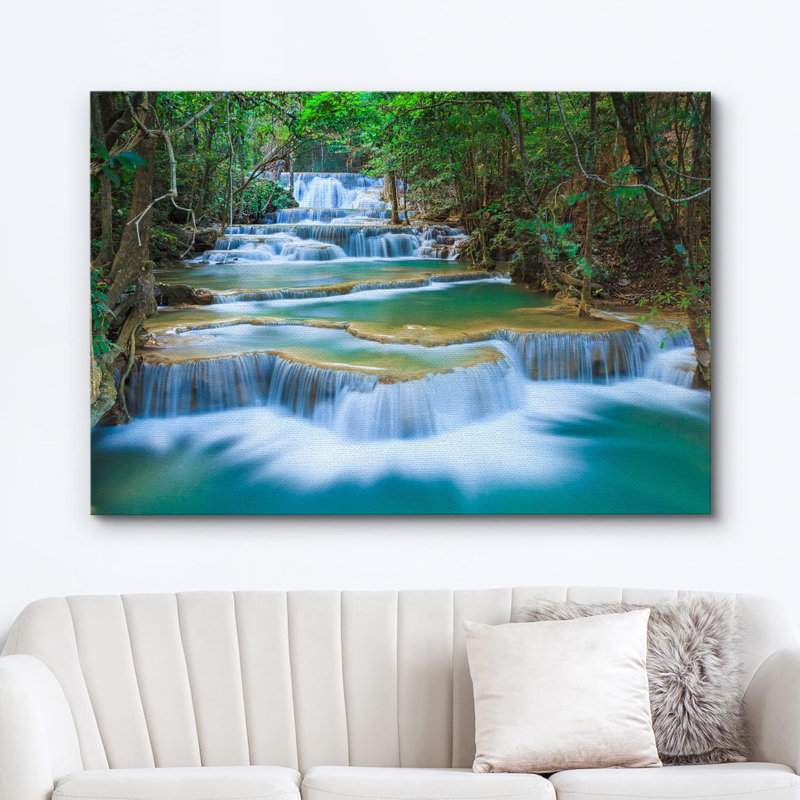" Cascading Forest Waterfall "