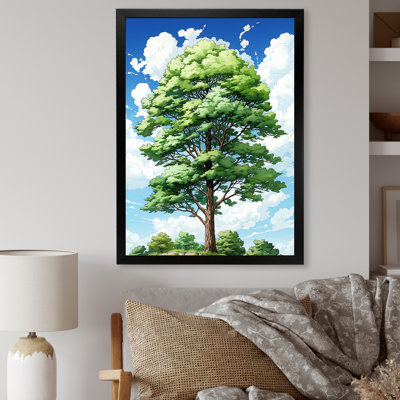 «Sunny Green American Basswood Tree Essence II», art mural arbre