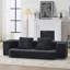Canapé modulaire rabattable avec support en mousse Ebern Designs, chaise longue en chenille compacte pour petits espaces et bureaux à domicile, canapés à compression-1929613801