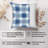 Abstract Blue Plaid Pattern Modern-2074255222
