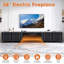 TV Stand for TVs up to 88" with Fireplace Included-1301439239