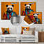 Fashion Panda In suit I - Panda Animal, art mural en métal-739661738