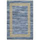 Demie Abstract Handmade Flatweave Recycled P.E.T. Area Rug in Blue/Tan