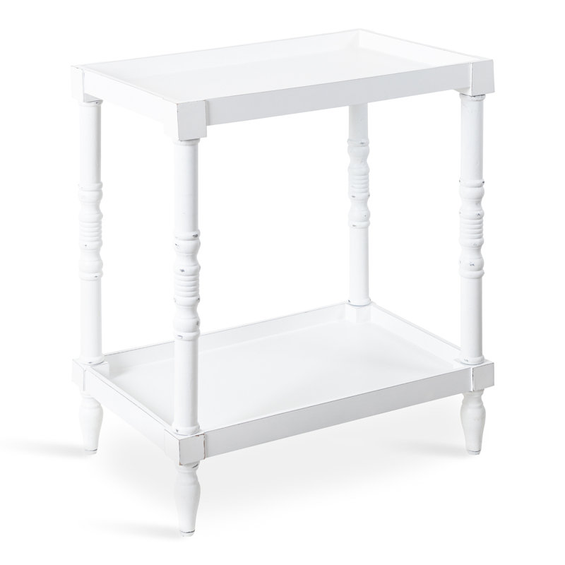 Table de bout avec rangement Bublitz, Blanc