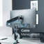 Support de bureau pour moniteur pneumatique à bras simple