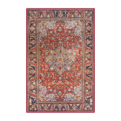 Tapis traditionnel rouge / bleu / beige Elmirasol