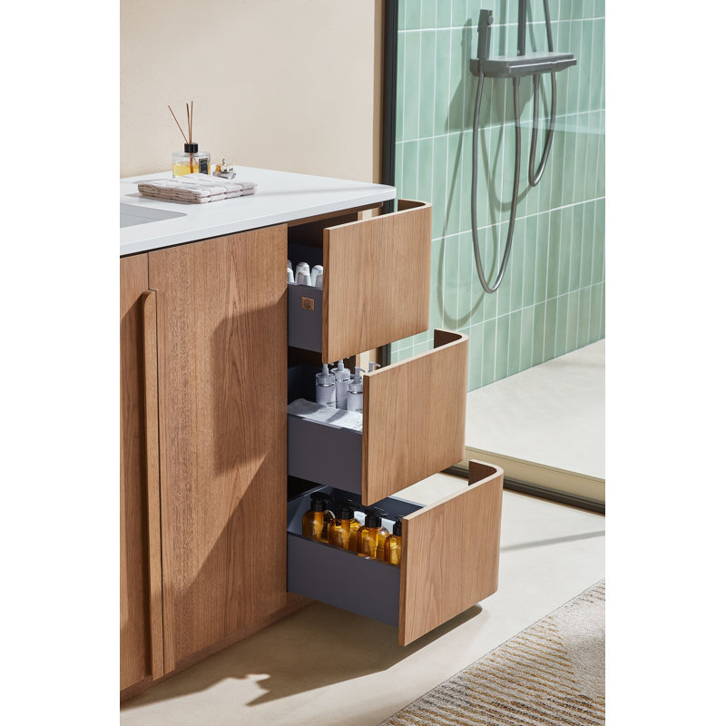 Parma 48" W Single Vanity, Natural Teak
