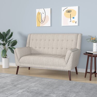 56.75"" Flared Arm Settee Sofa -  Corrigan StudioÂ®, 0708A31170124988AA4DFA2FEE5FE54D