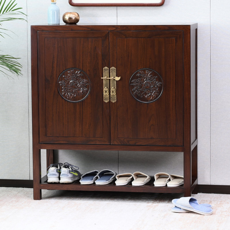 25 Pair Solid Wood Shoe Storage Cabinet