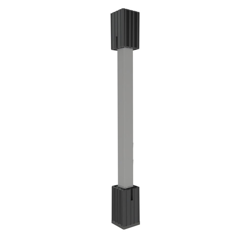 Black Steel Square Flush Mount Stair Column