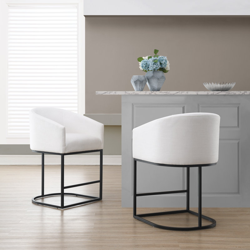 Austri Counter & Bar Stool, Counter Stool (25.6" Seat Height), White