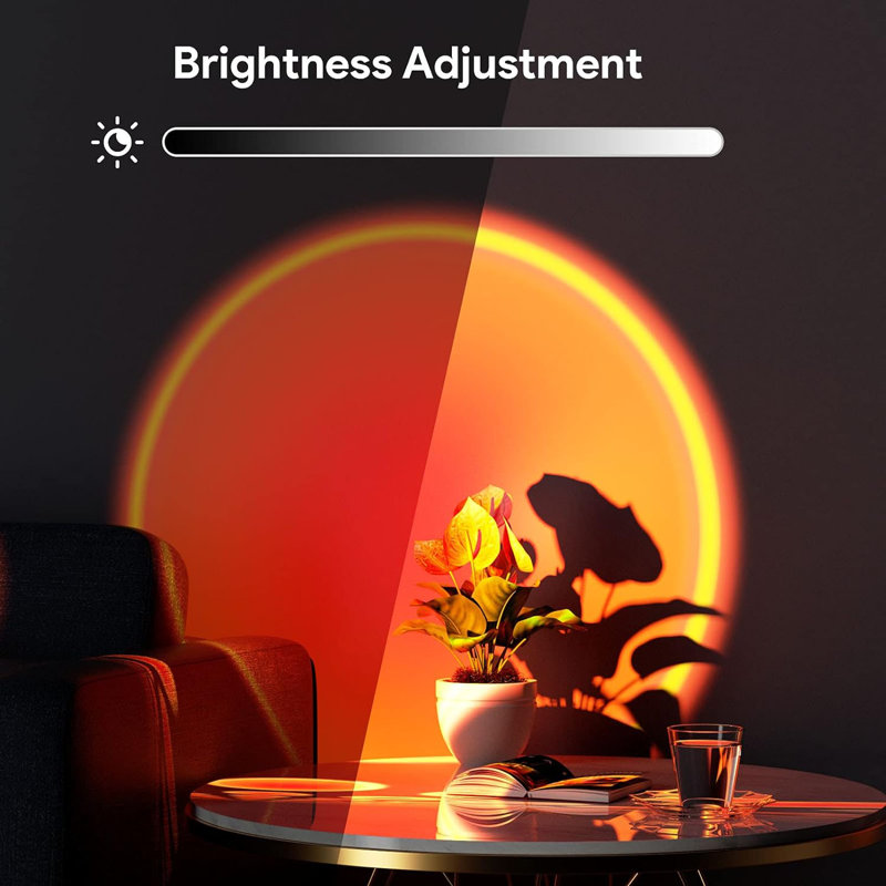 Sunset Projection Lamp With Remote Control, 16 RGB Colours, 360° Rotation, 4 Lighting Modes, HD Crystal Lens For Photography, Party, Home Decor, And Night Lighting