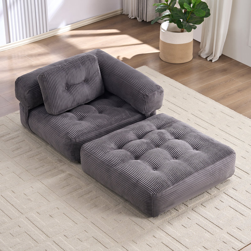 Fauteuil convertible avec canapé-lit Boneless, Gris