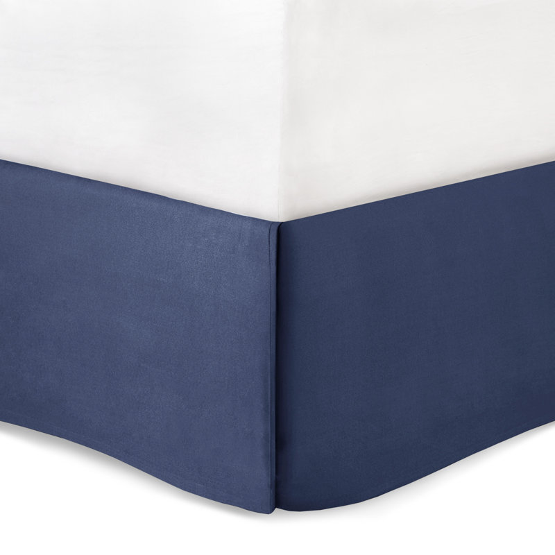 Full Blue Cotton Bedspread Set with Tassel Embellishments