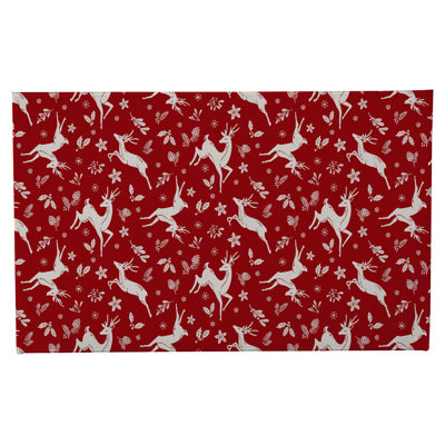 Running Deer Holiday Bath Mat