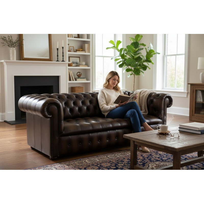 3 Seater Sofa, Antique Brown