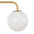 Dimmable Opal Glass Armed Sconce