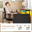 Bureau en L avec 4 tiroirs et tablettes de rangement, bureau de jeu en L avec lumières DEL et prises de courant, bureau d'ordinateur avec tablettes et tiroir, bureau de coin-788594504