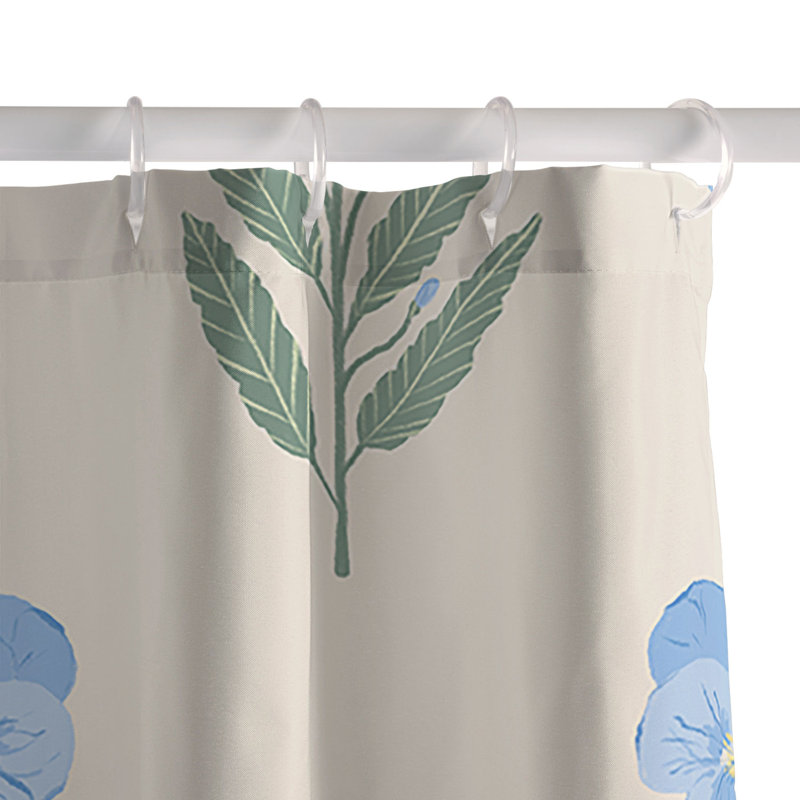 Rideau de douche Agnes 91, Bleu floral 6