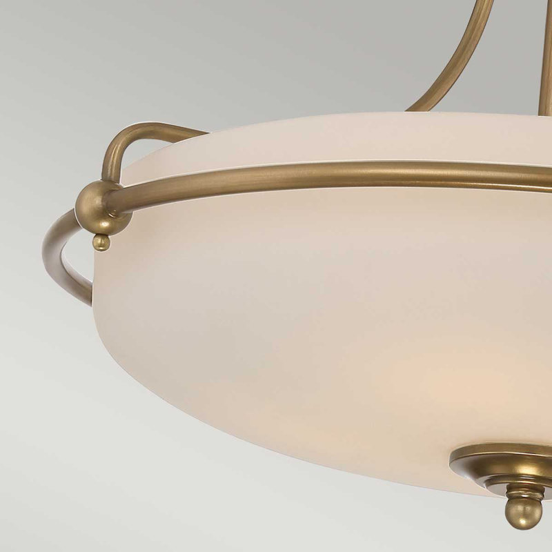Fremont Frosted Glass Semi Flush Mount
