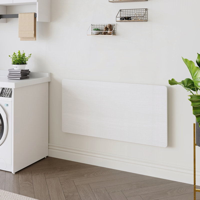 Laundry Room Folding Table Wall Mounted Folding Table for Small Spaces,Fold Down Desk,Workbench,Addition to Garage & Shed/Home Office/Laundry Room/Home Bar/Kitchen & Dining Room,45*22*6.5 inches.