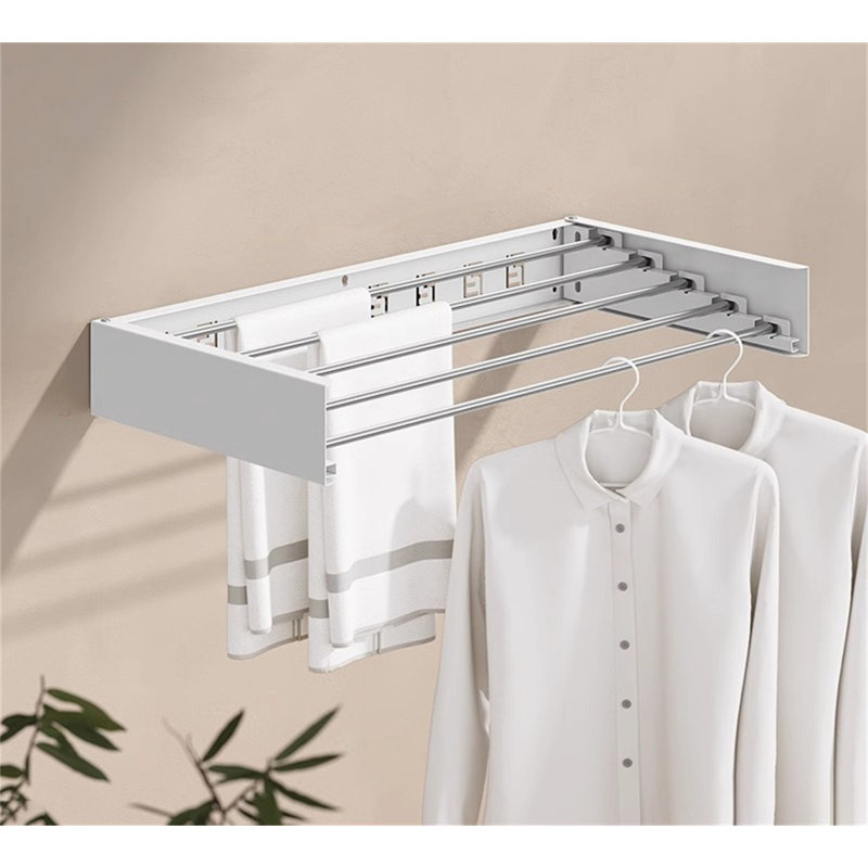 Stealthfold Retractable Clothes Rack, 3.93" H x 31.49" W x 15.74" D