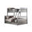 Taya Transitional Twin over Full Bunk Bed with Storage Drawers and Ladder in Gray