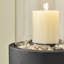 Porte-bougie de table avec base de galets décorative Hurricane-216709950