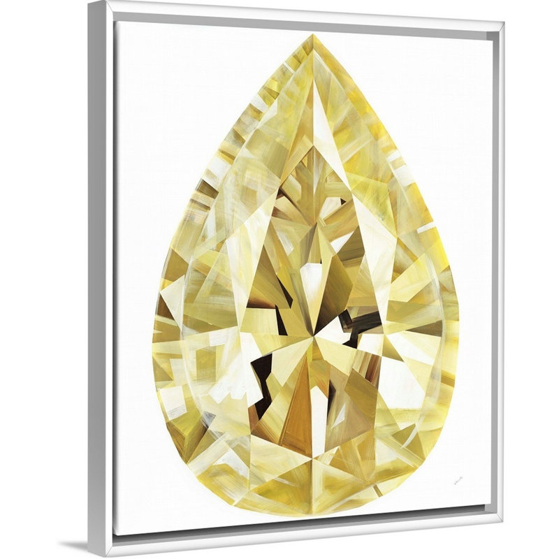 Royal Jewels V - reproduction sur toile, Cadre flottant blanc, H 22 po x l 18 po x P 1,75 po