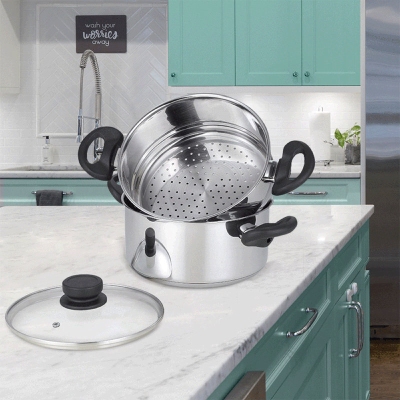 Nevlers 3 Quarts Stainless Steel Steamer Pot