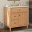 Meuble-lavabo 30 po avec lavabo en céramique, naturel