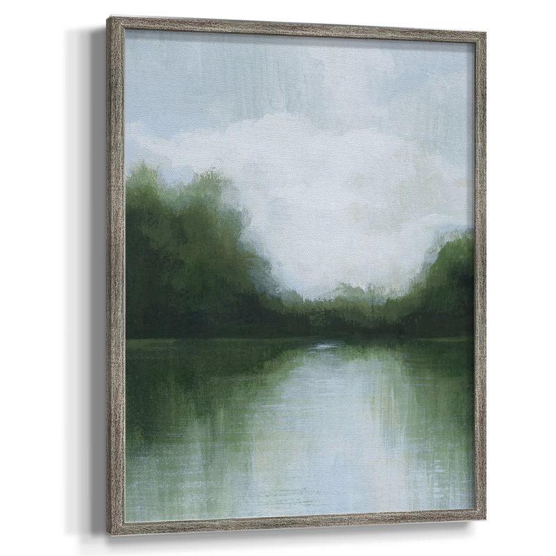 Mossy Reflections I Framed Print - Solid Wood, 11" H x 9" W