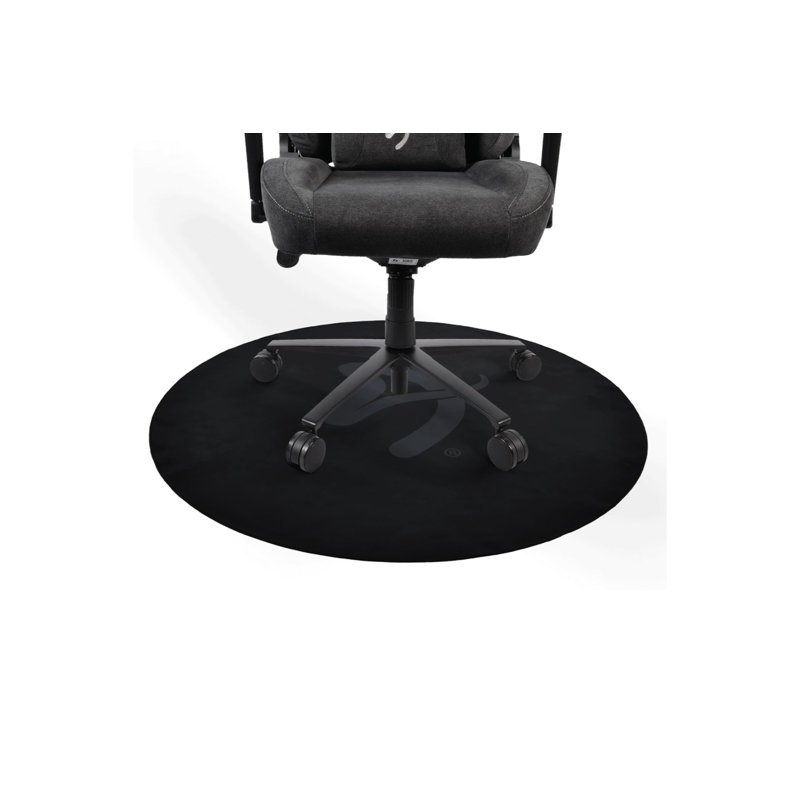 Tapis de chaise anti-dérapant en microfibre Arozzi Zona, Noir/gris