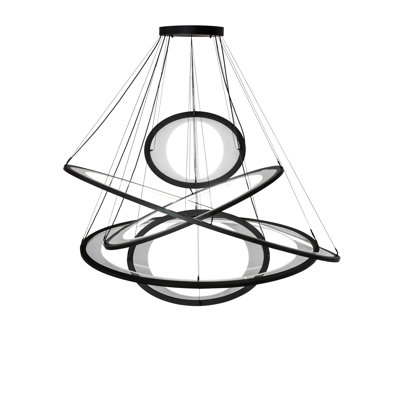 Luminaire suspendu cascade 73 lumières L 73 "Anillo Ellipse