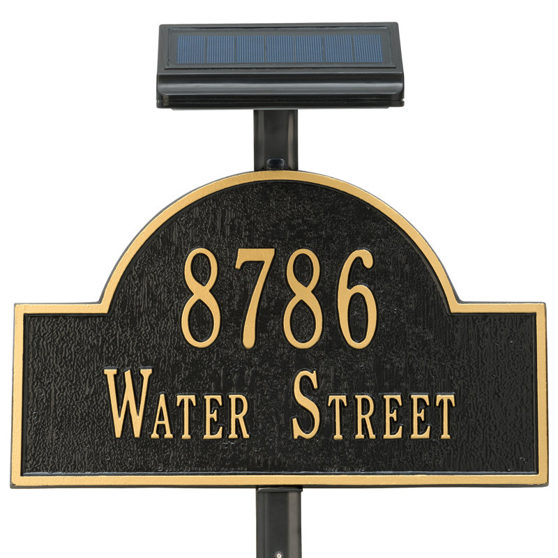 Black Solar LED Lamp with Extender for Lawn Signs