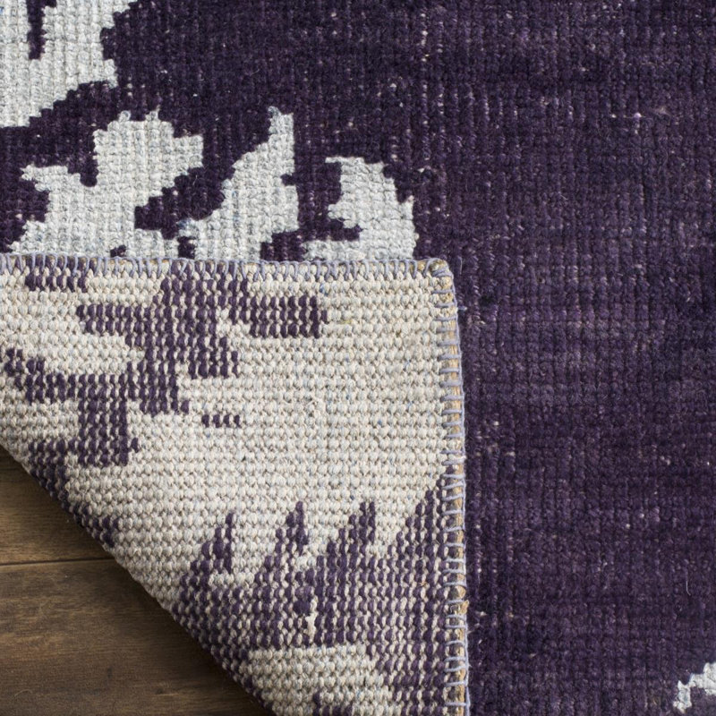 Ikat Cotton Hand Woven Area Rug, Rectangle 152 x 244cm