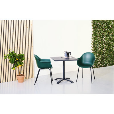 Colfax 2 - Person Metal Patio Dining Set with Square Table